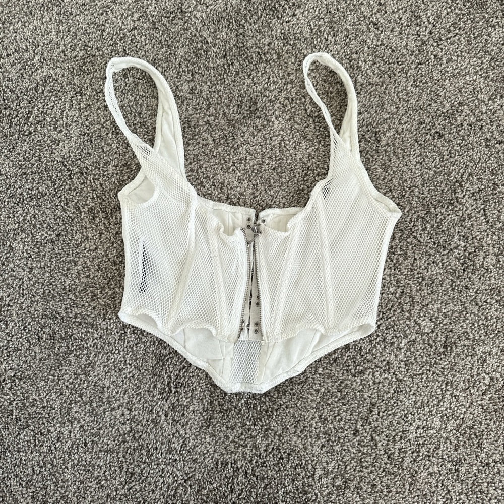 white crop top